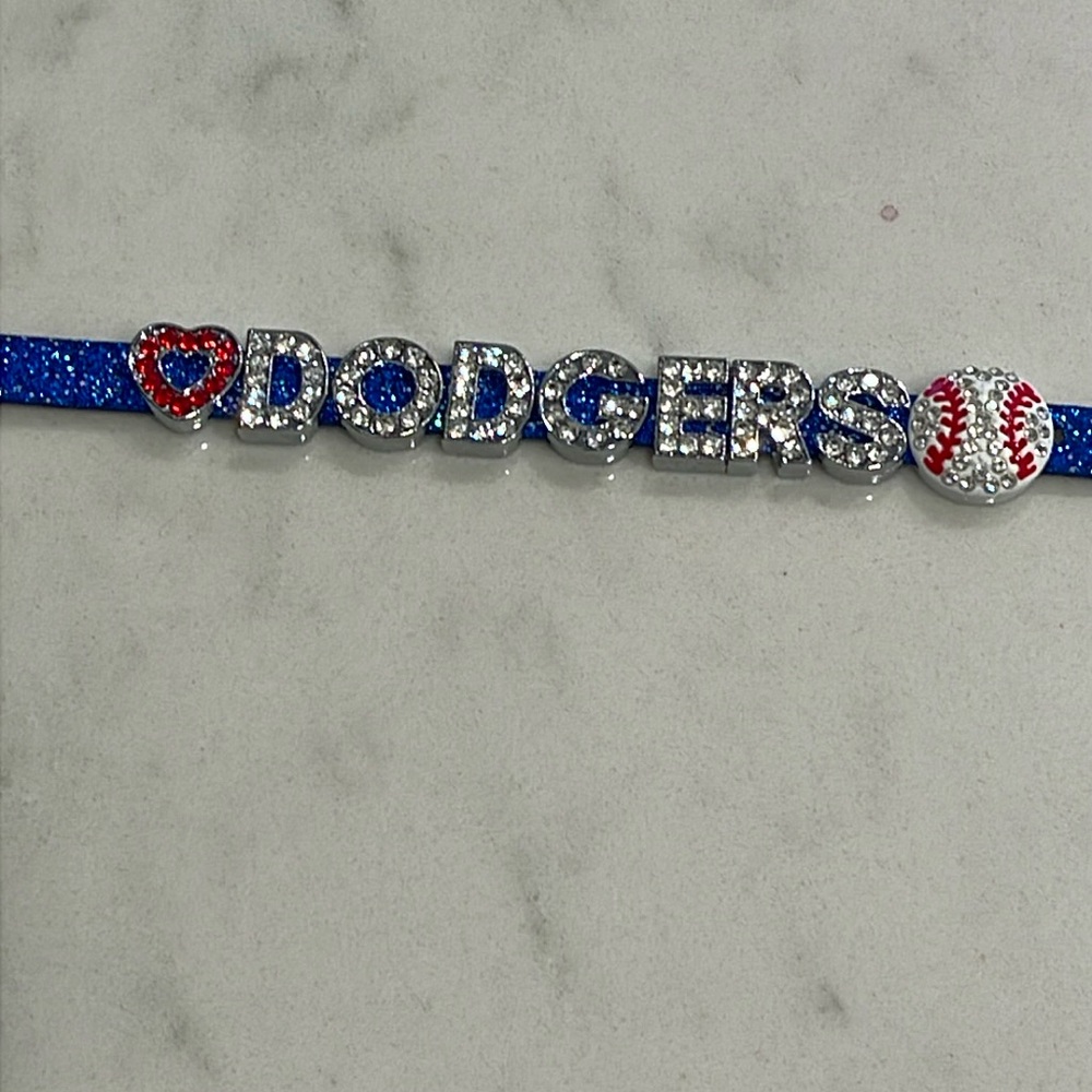 Dodgers Rhinestone Bling Bracelet